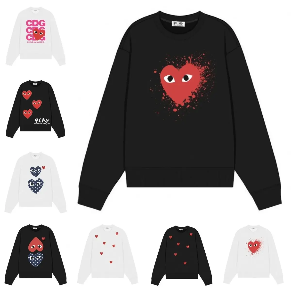 Comme des Garçons PLAY Heart Print Sweatshirt